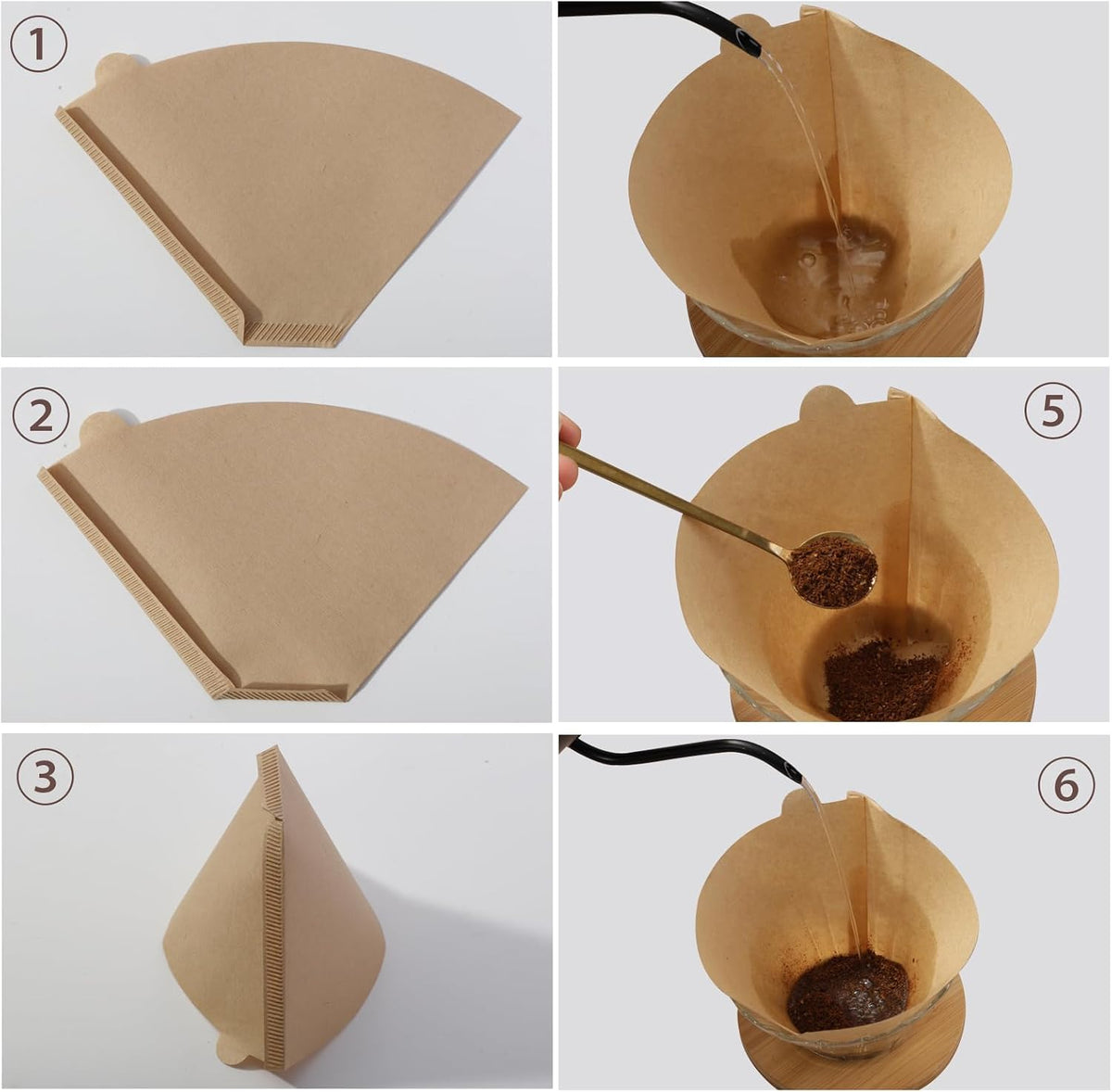 200 Count #4 Cone Coffee Filters 8-12 Cup Compatible with Ninja Maker