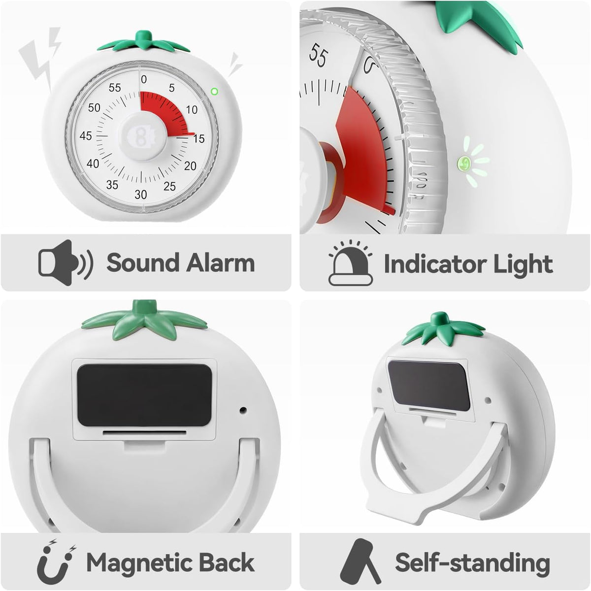 Magnetic Visual Timer, 60-Minute Countdown for Kitchen Classroom Homework