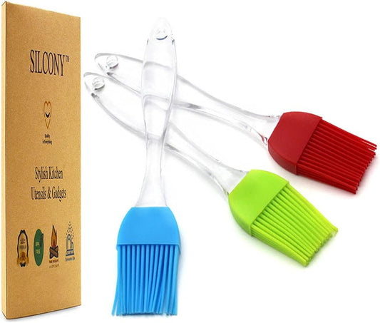 7" Silicone Basting Pastry Brush - Perfect for Oil Butter Spread, Marinades, Baste, BBQ, Grill, Cooking - BPA Free, Food