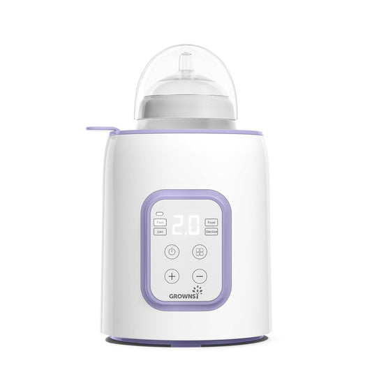 GROWNSY Bottle Warmer, 8-in-1 Fast Baby Bottle Warmer for Breastmilk or Formula, Smart Temperature Control and Automatic