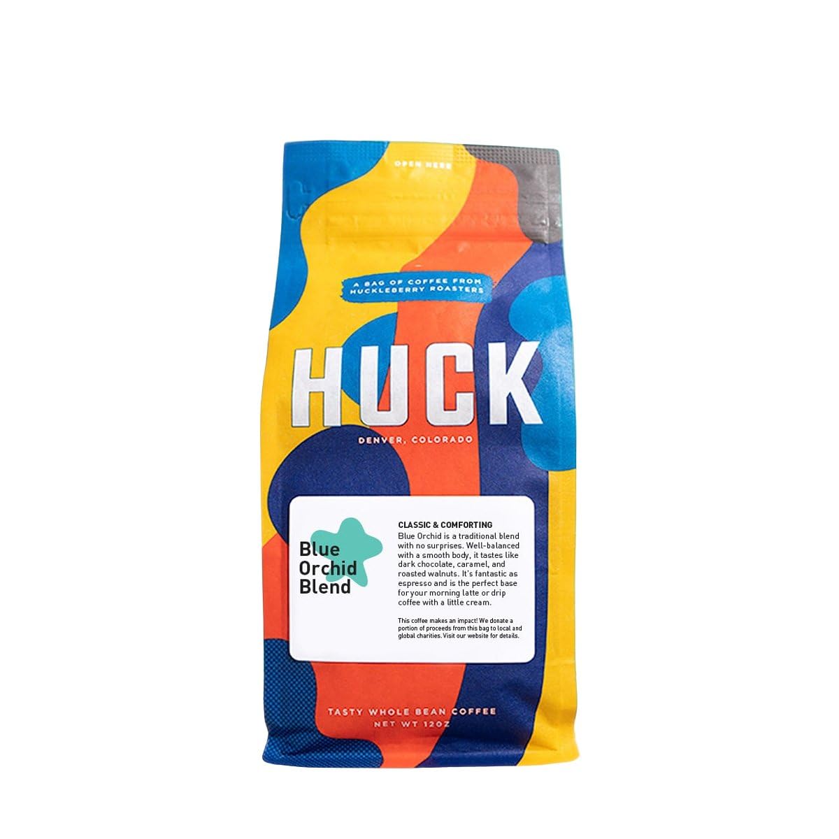 Blue Orchid - Roasted by Huckleberry Roasters - Whole Bean Coffee - 2 Pound Bag