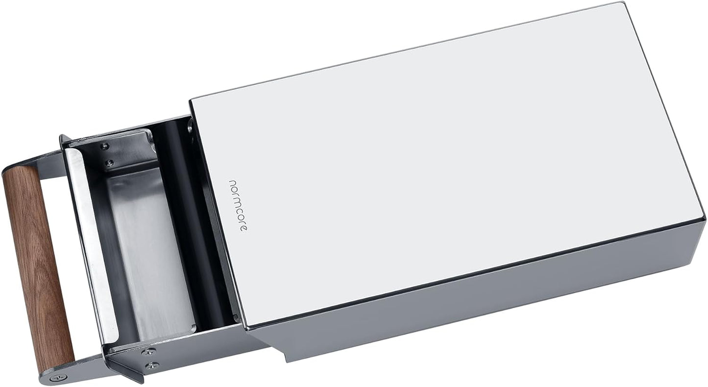 Normcore Espresso Knocker Drawer, Coffee Knock Box with Shock Absorbing Removable Knock Bar and Non-Slip Base, Mirror Finish