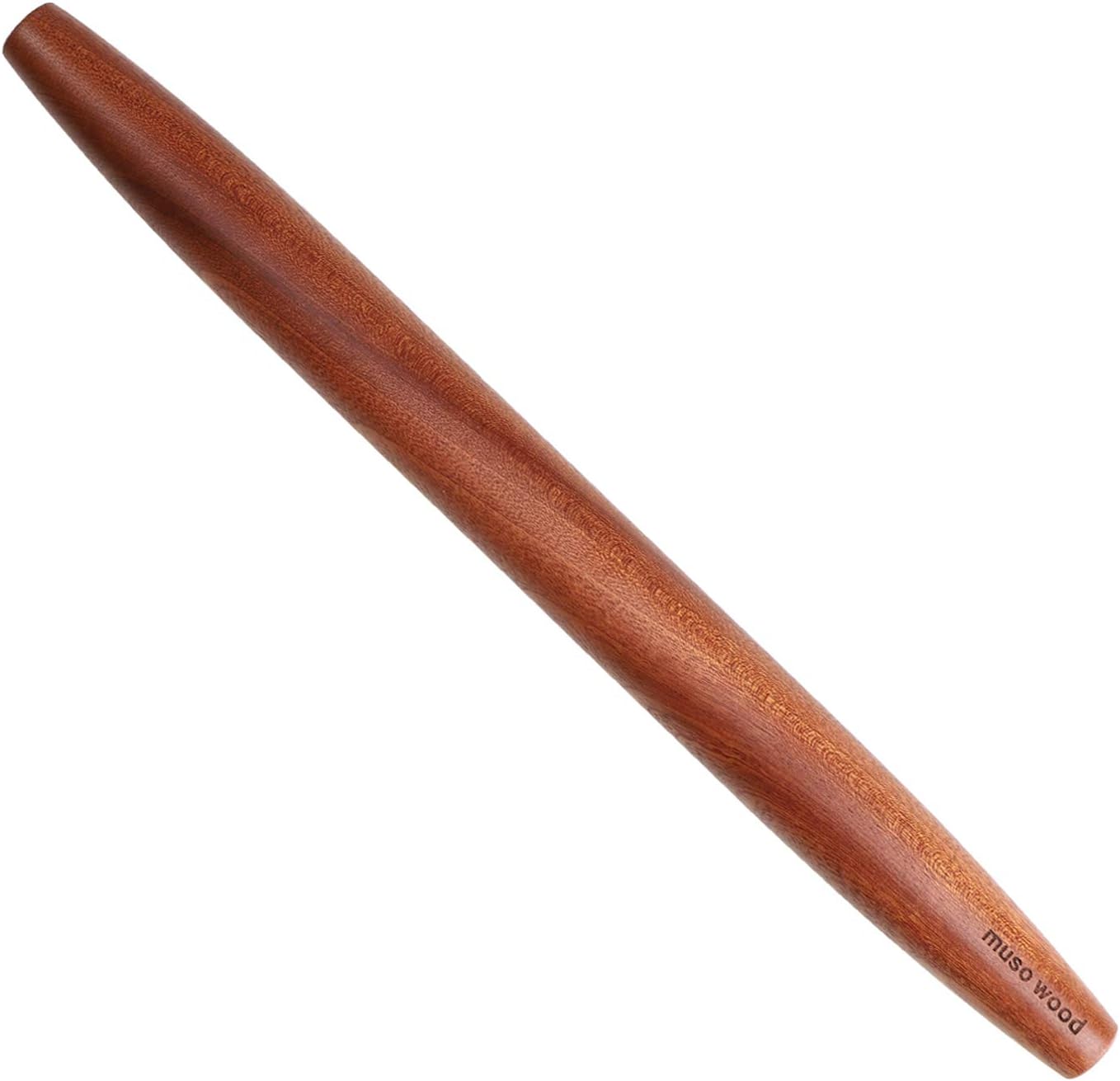muso wood Sapele French Rolling Pin for Baking | Tapered Design, 15.75 inch, Ideal for Fondant, Pie Crust, Cookies &amp; Pastry Making