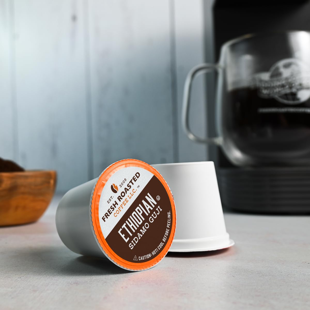 Fresh Roasted Coffee, African Variety Pack K-Cup Pods for Keurig Brewers, Medium Roast, Kosher, 96 Count Loose Pack