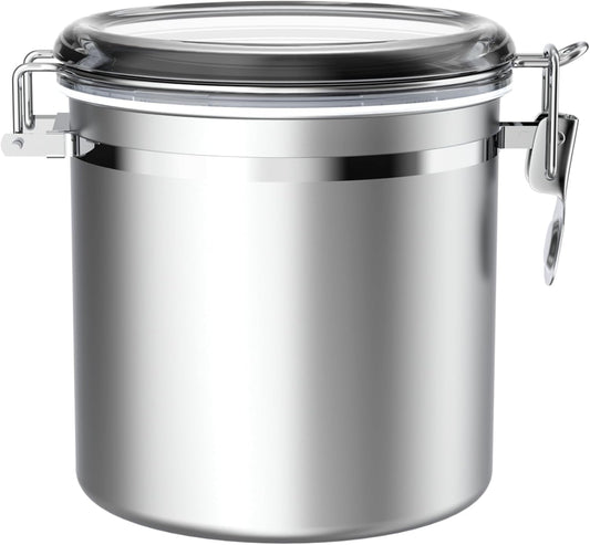 ENLOY 165oz Stainless Steel Airtight Canister for Kitchen, Large Flour Coffee Bean Tea Cereal Sugar Cookie Metal Food