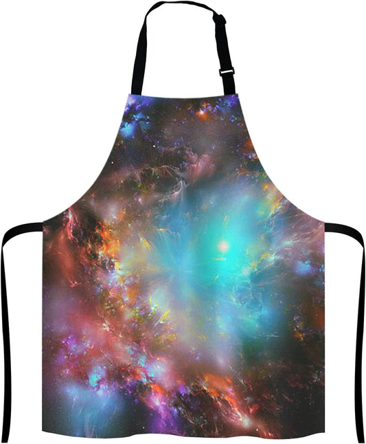Galaxy Apron for Women and Men, Adjustable Kitchen Chef Apron for Cooking Baking - Cute Birthday, Anniversary, Mother's Day