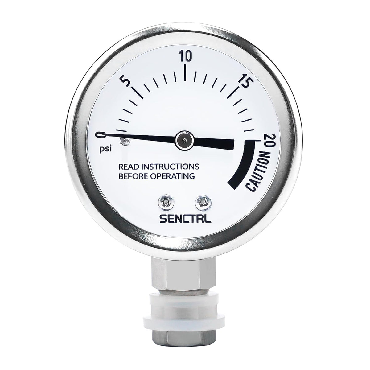 SENCTRL 20 Psi Pressure Cooker Canner Gauge Replacement Part, 1/8" NPT Male