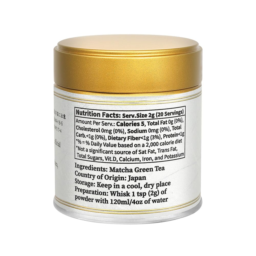 YEDOENSIS KYOTO Uji Matcha - Ceremonial Matcha Powder (1.4 oz) | First Harvest, Stone-Ground, Sweet Umami, Ceremonial Grade, Grown and Crafted in Uji, Japan
