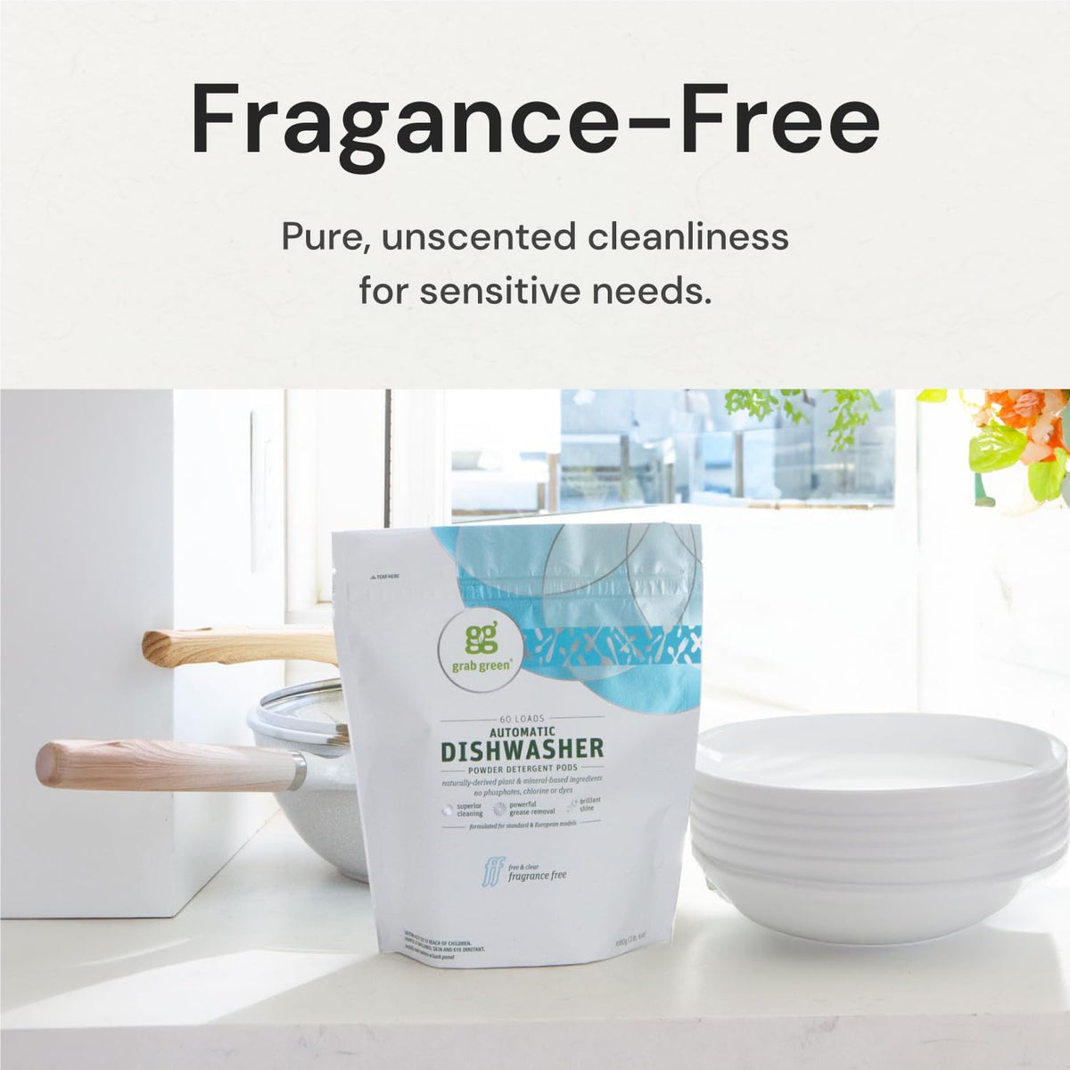 Grab Green Dishwasher Pods, 24 Count, Unscented, Plant &amp; Mineral Based