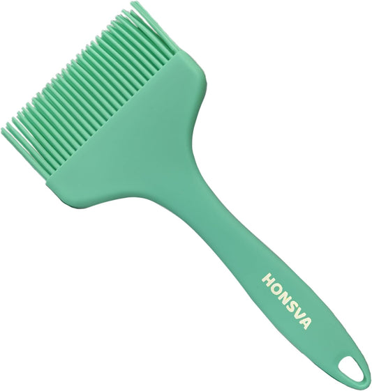 One Swipe Silicone Pastry Brush, One-Piece Design Quick Baster Brush, W/3.5" L/8.5", Heat Resistant, for Baking, Grilling,