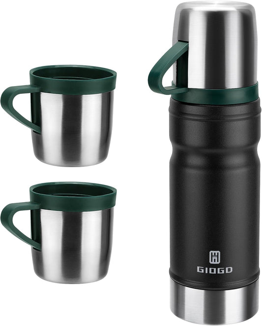 Vacuum Insulated Water Bottle Thermo Water Flask with Cup 680ml/23oz Stainless Steel Thermal Water Bottles Thermo for Hot