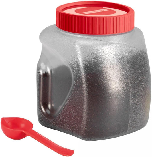 Tribello LARGE 22 OZ Ground Coffee Container For Coffee Beans, Plastic Jar With Screw On Lid For Dry Food Sugar, Flour,