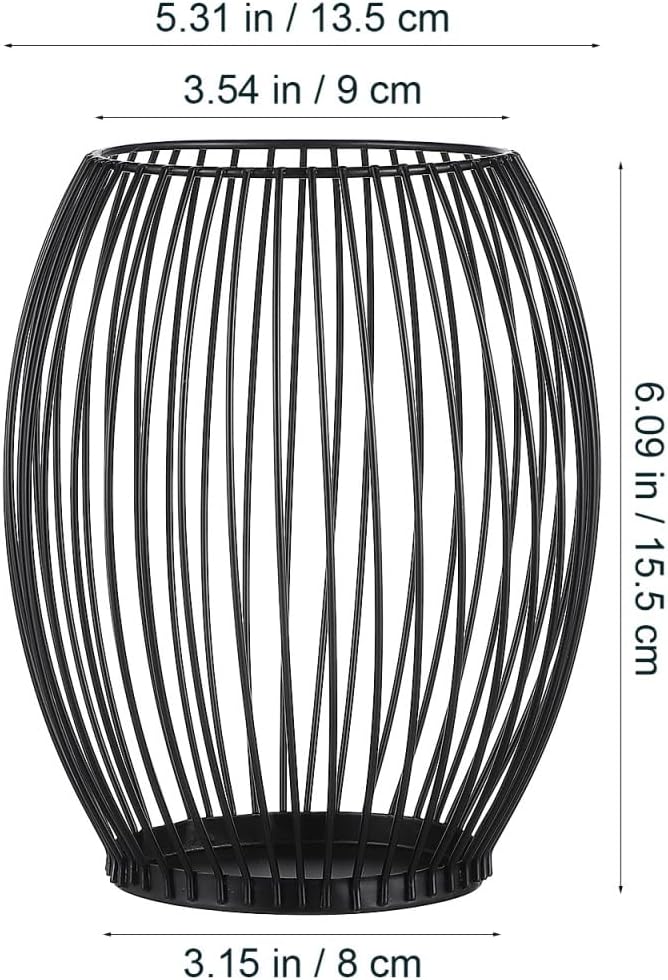 Luxshiny Coffee Pod Holder Wire Basket for Storage Black Metal Fruit Basket for Kitchen Counter Home Office and Hotel 6.10 X 5.31 X 5.31 in Storage Organizer