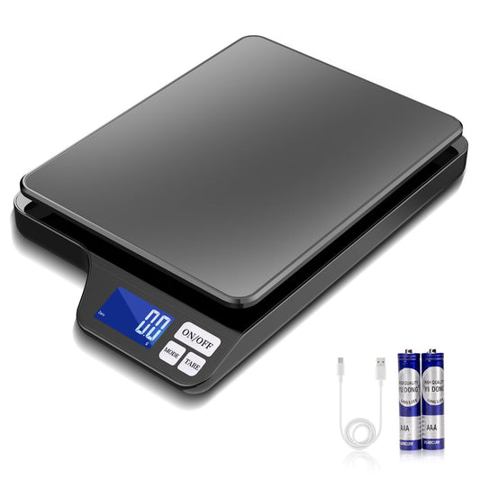 Large 5kg/11lb Kitchen Scale with 0.1g/0.01oz High Precision, USB Rechargeable Food Scale, Stainless Steel Pan, with Tare