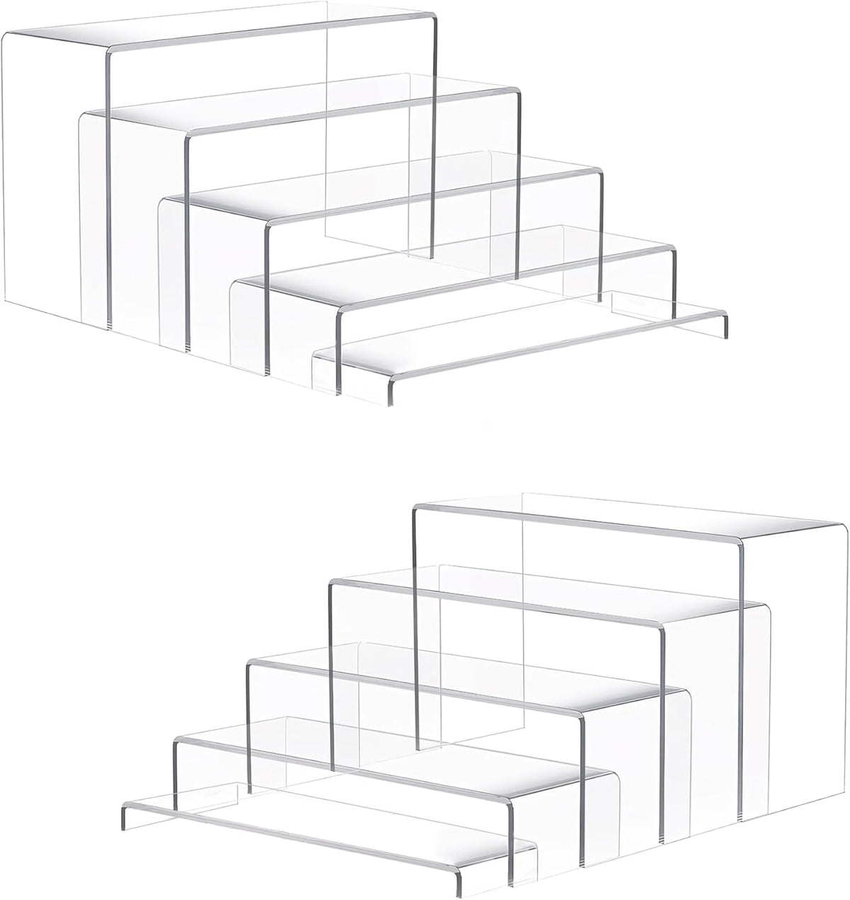 Goabroa Display Risers, Display Shelves, Riser for Decor, 10 Pcs(7~8 ~9" L)
