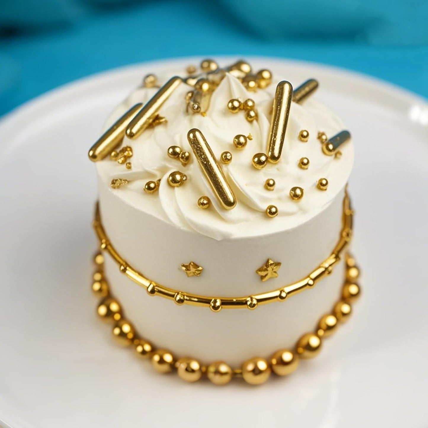 Twisweet Gold Sprinkles 130g, Edible Pearl Sprinkles &amp; Sugar Rods for Cakes | Gold cake decorations, edible sprinkles for cake decorating, cupcakes, cookies, weddings, birthdays &amp; Christmas treats