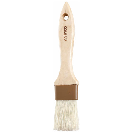 Winco 1 1/2" Boar Bristle Basting Brush | Durable Bristles, Basting, Glazing, Marinades, Butter and Pastry Prep, Shed resistant