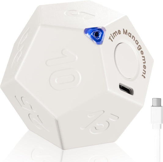 KADAMS Pomodoro Cube Timer Productivity-11 Preset Countdowns, Flip-to-Start Gravity Activation - Sound Vibrate Mute