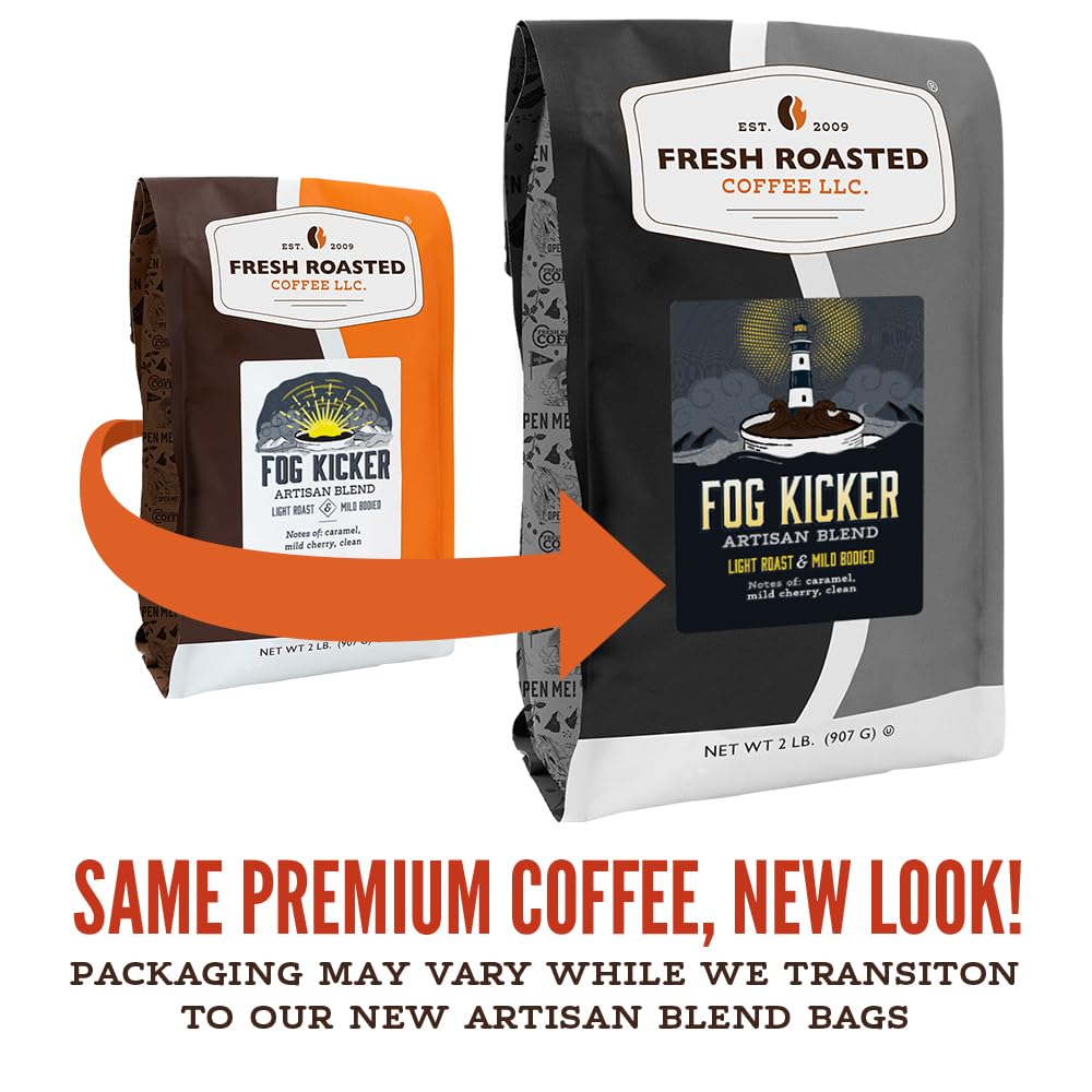 Fresh Roasted Coffee, Fog Kicker Drip Ground Coffee, Light Roast, Kosher, 12 oz