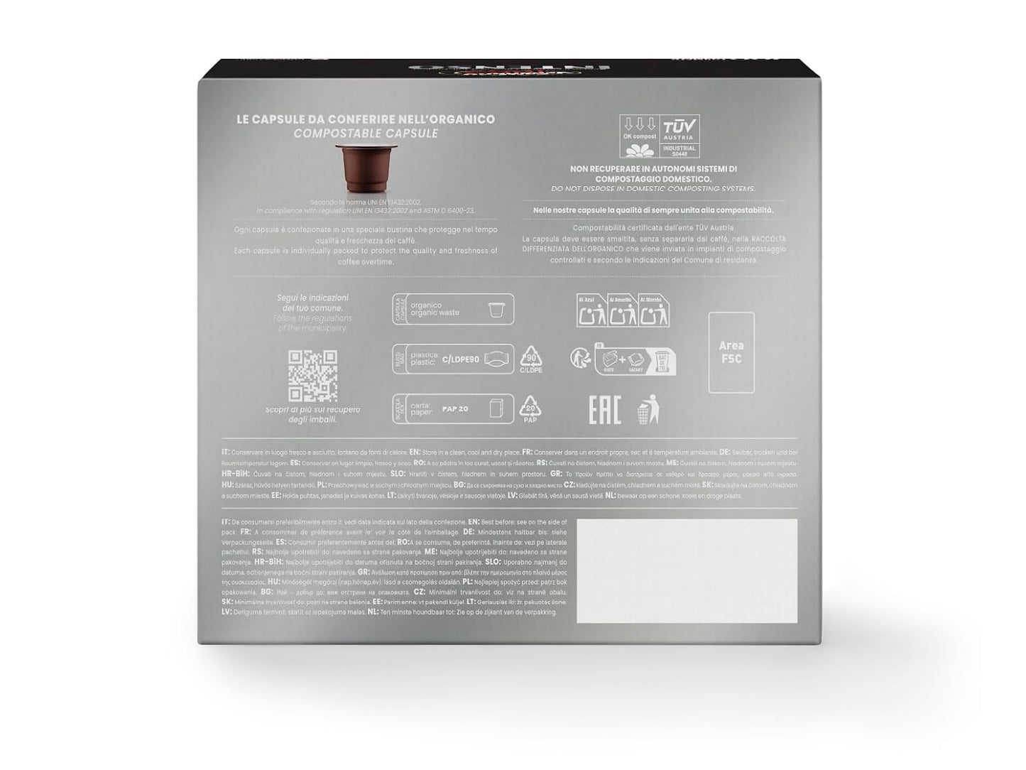 Caffe Vergnano Intenso Espresso Pods, Nespresso Original Compatible, 100 Ct