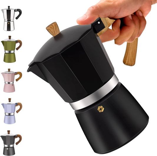 6 Cup Aluminum Moka Pot Classic Stovetop Espresso Coffee Maker