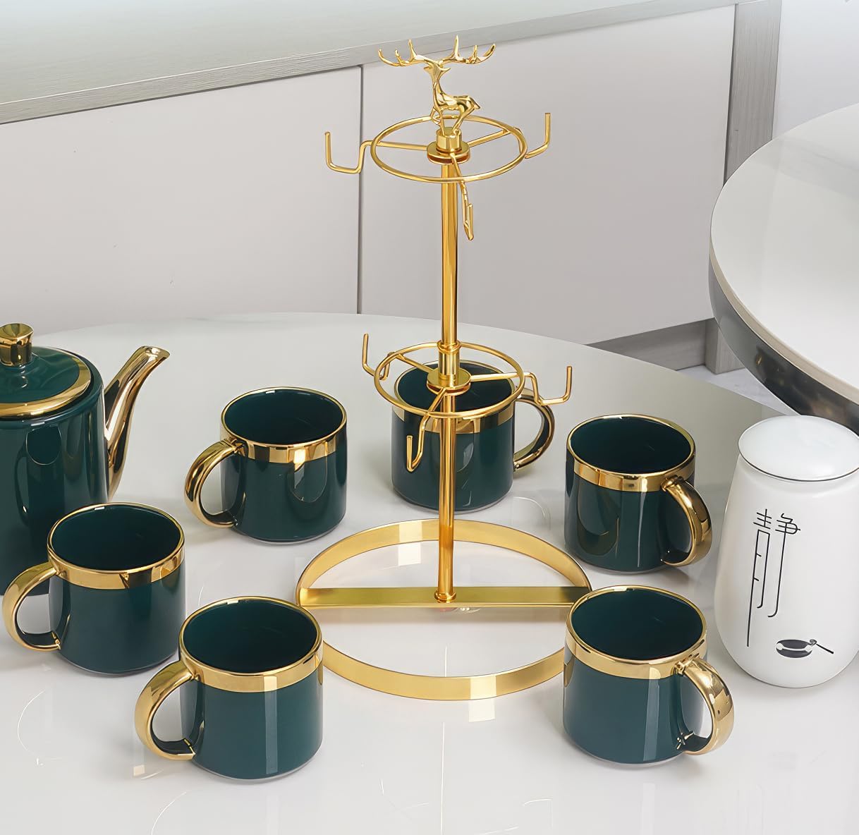 Coffee Mug Tree Holder for Counter,Double Tier Mug TeaCup Metal Holders Countertop,Coffee Mug Tea Cup Stand Rack for Counter