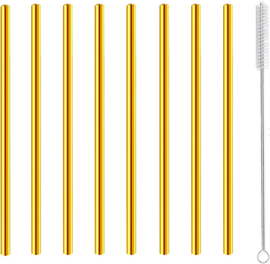 Short Cocktail Straws, Metal Stainless Steel Reusable Small Mini Coffee Stir Drinking Straw for Party Accessories Mason Jar