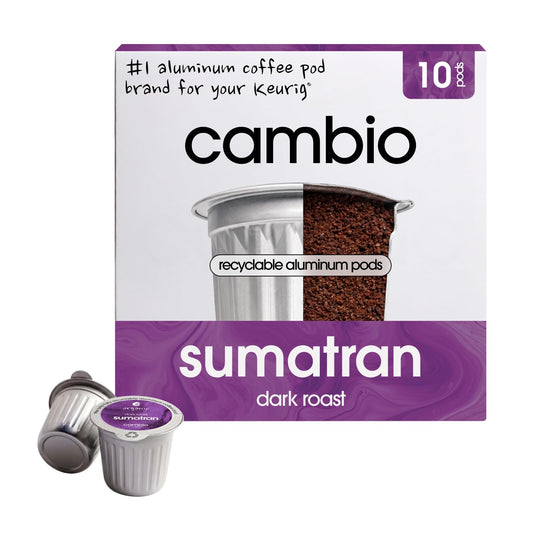 Cambio Roasters Dark Roast Coffee Pods - Recyclable Aluminum Pods, 10ct