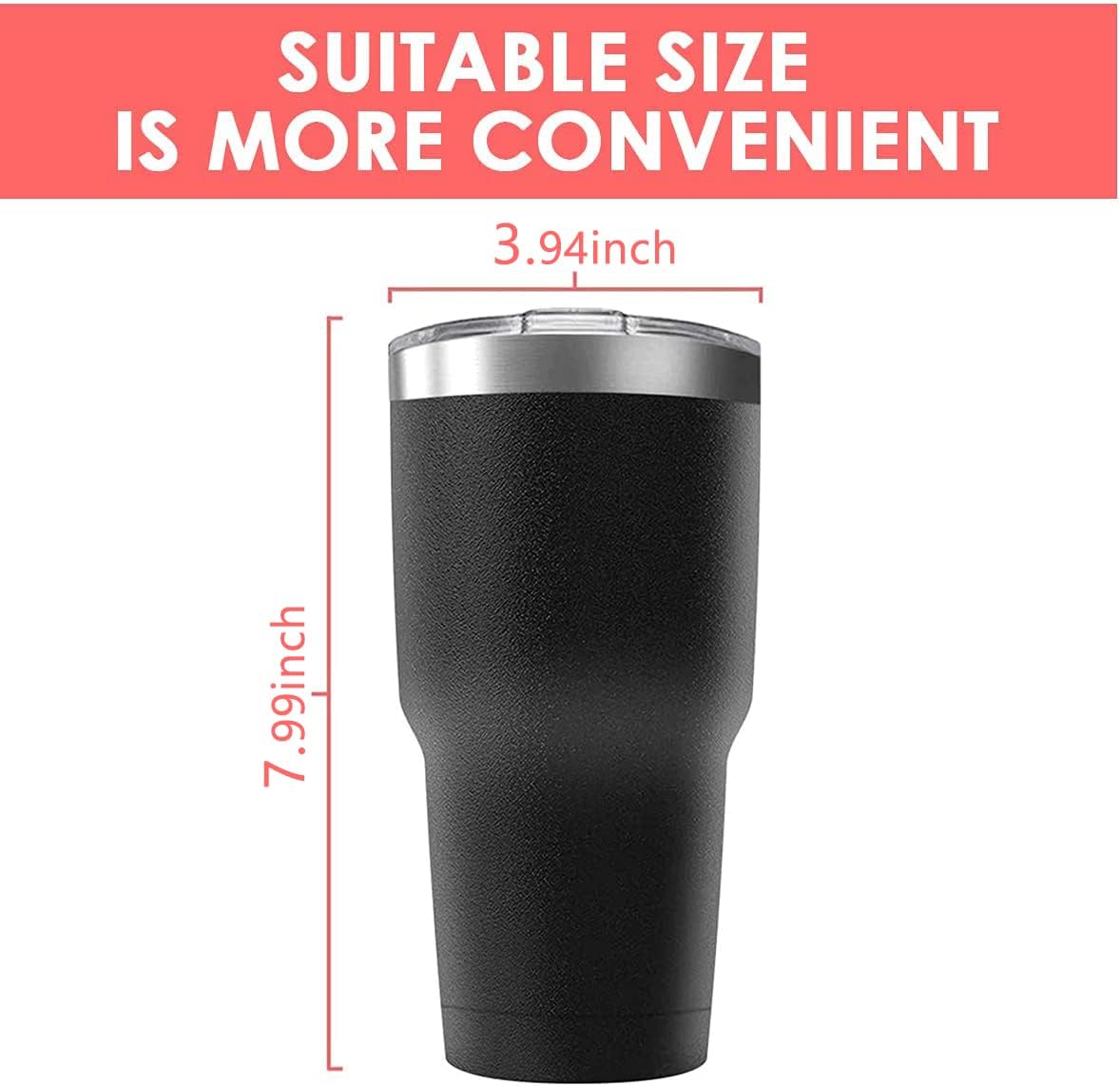 30oz Stainless Steel Travel Mug with Lid, 6 Pack Double Wall Vacuum Insulated Bulk Tumbler, Powder Coated Coffee Cup Suitable for Vehicle Cup Holders(Assorted Colors)