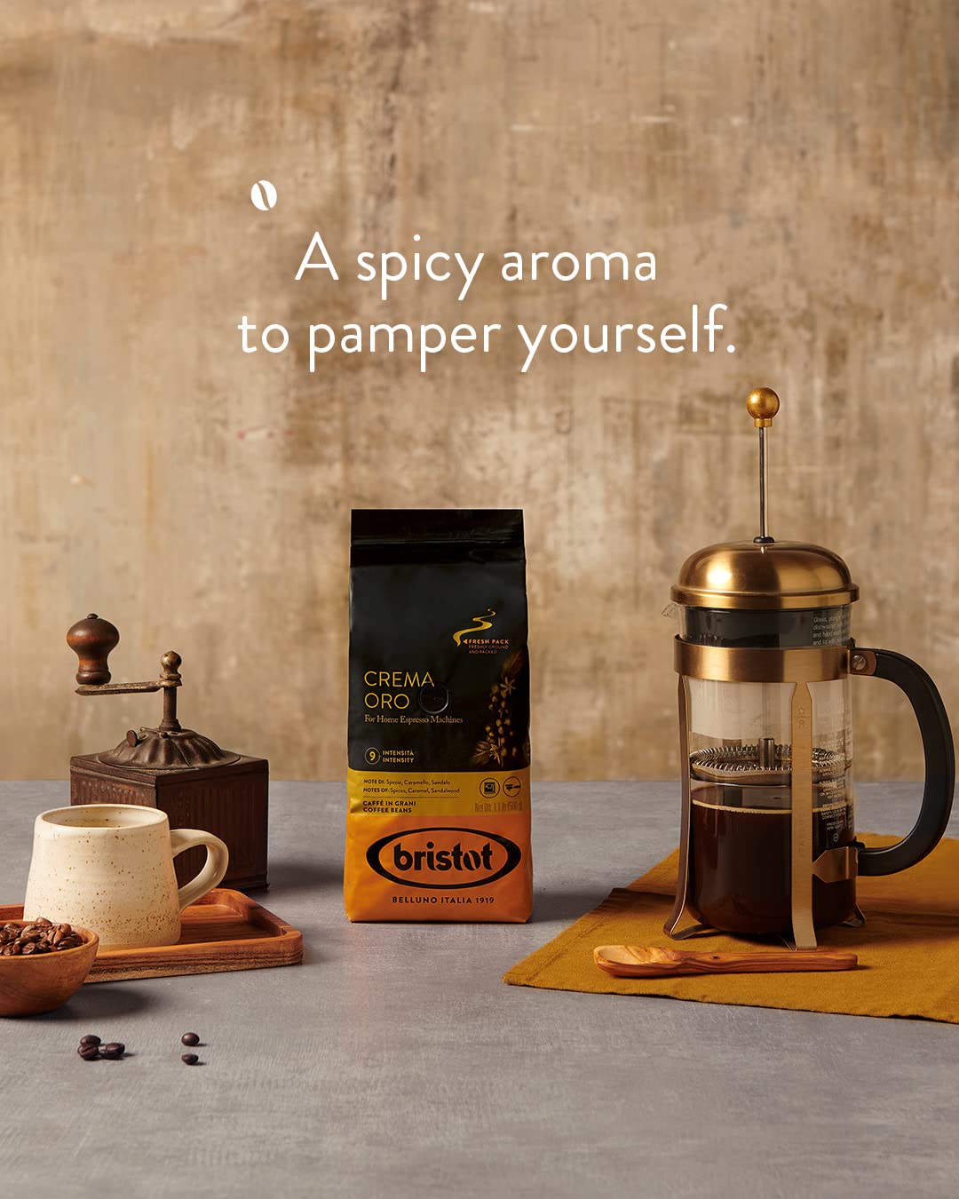 Bristot Crema Oro Italian Whole Espresso Beans