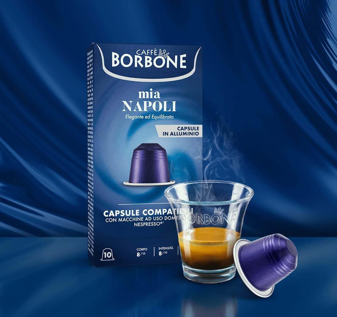 Caffè Borbone Mia Napoli Aluminum Capsules Compatible with Nespresso Original Machines, Medium Roast, 100 Count