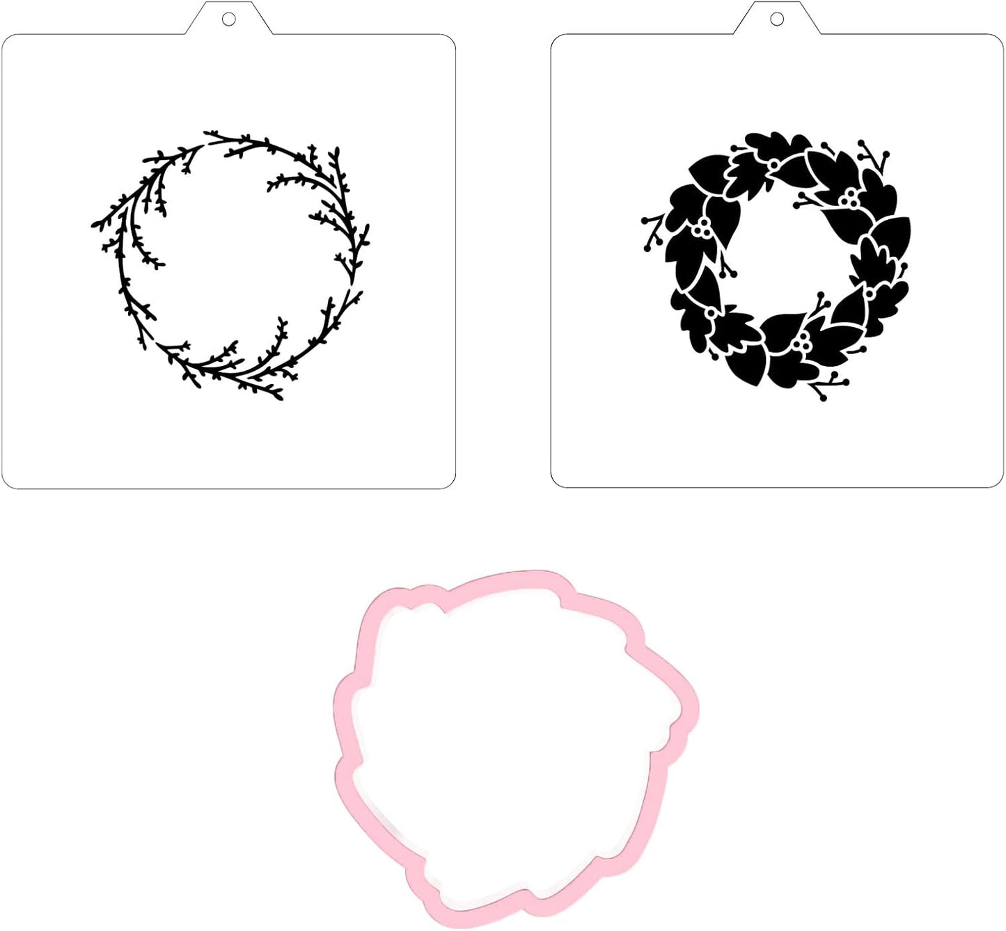 Cookie Cutter and Stencil Bundle Royal Icing Cookies Stencils Paint Your Own Biscuit Bakery Starter Kits Royal Icing Fondant Cutters Birthday Wedding Holiday Cookies Painting Coloring Pages Comb