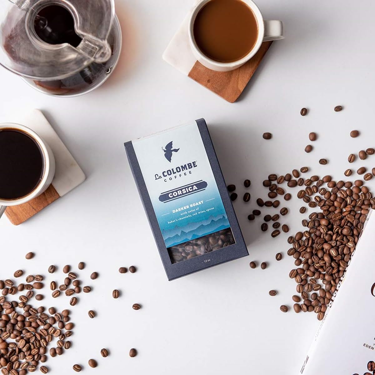 La Colombe Corsica Dark Roast Whole Bean Coffee - 12 Ounce (Pack of 4)