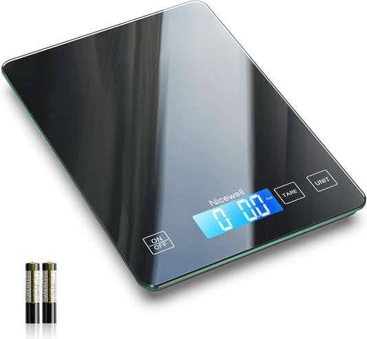 Nicewell Food Scale Digital Weight Grams and oz, 22lb Kitchen Scale for Cooking Baking, 1g/0.1oz Precise Graduation, Sleek