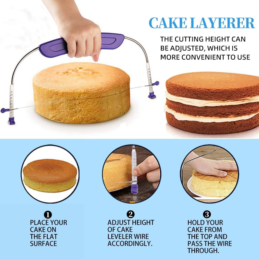 179PCS Cake Pan Set for Baking,3PCS Springform Round Cake Pans(4,7,9 Inch) | Non-Stick Springform Pan,65 Baking Cups,30Parchment paper liners,Piping Tips and Bags for Cake Decorating