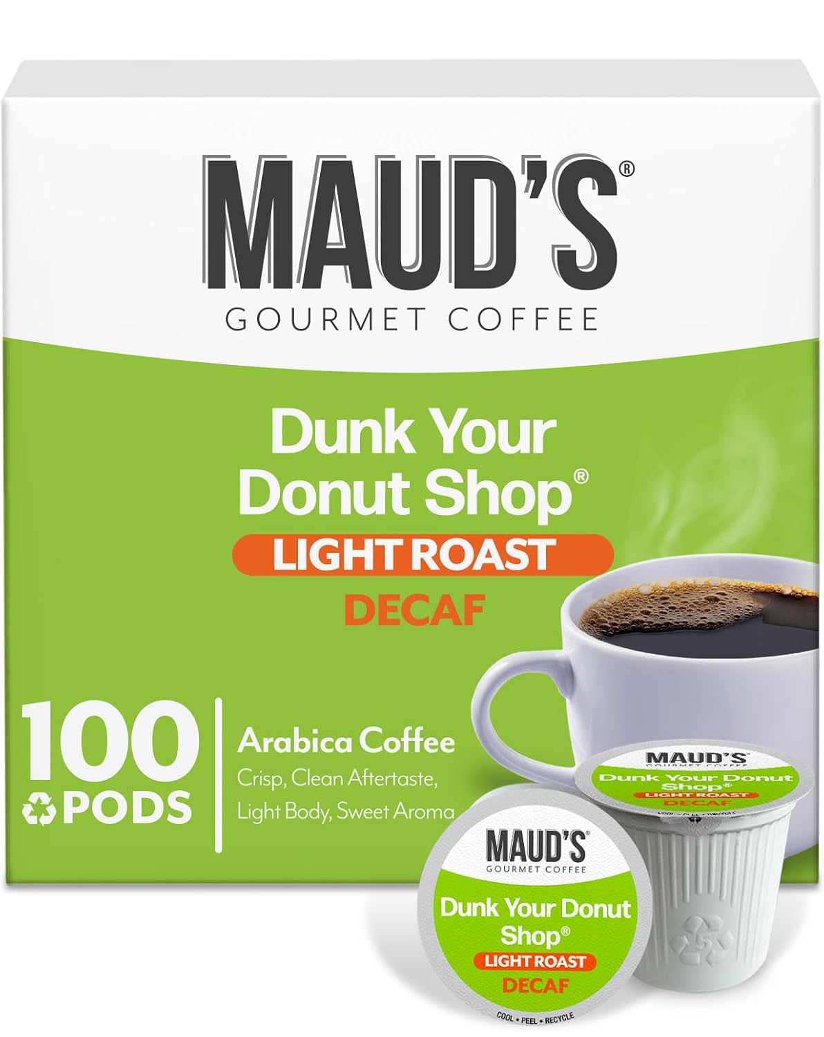 Maud’s Decaf Donut Shop Coffee Pods, 100ct