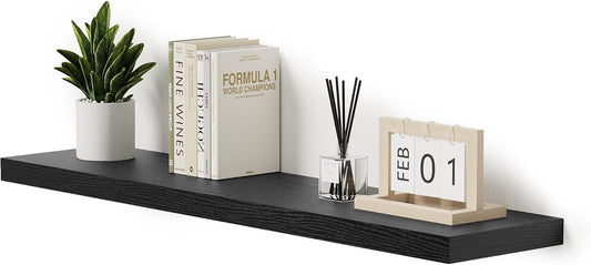 Vivelove Single Floating Shelves 48 Inches, 48 x 10 inch Deep x 1.8 in Thick, Long Wall Shelves Heavy Duty 80 lbs for