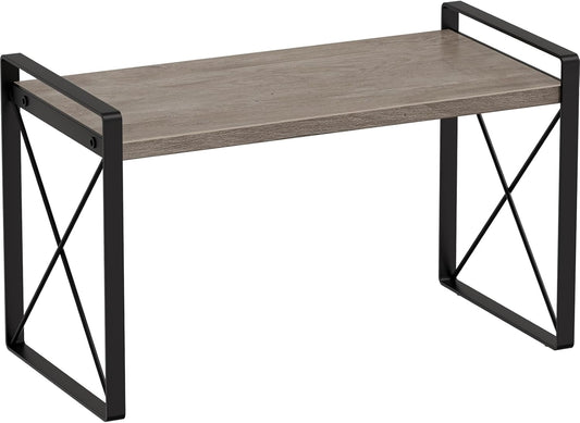Giikin Kitchen Countertop Organizer, Wood Desk Shelf Riser, Gray Spice Rack for Kitchen Counter, Countertop, Cabinet (15.7