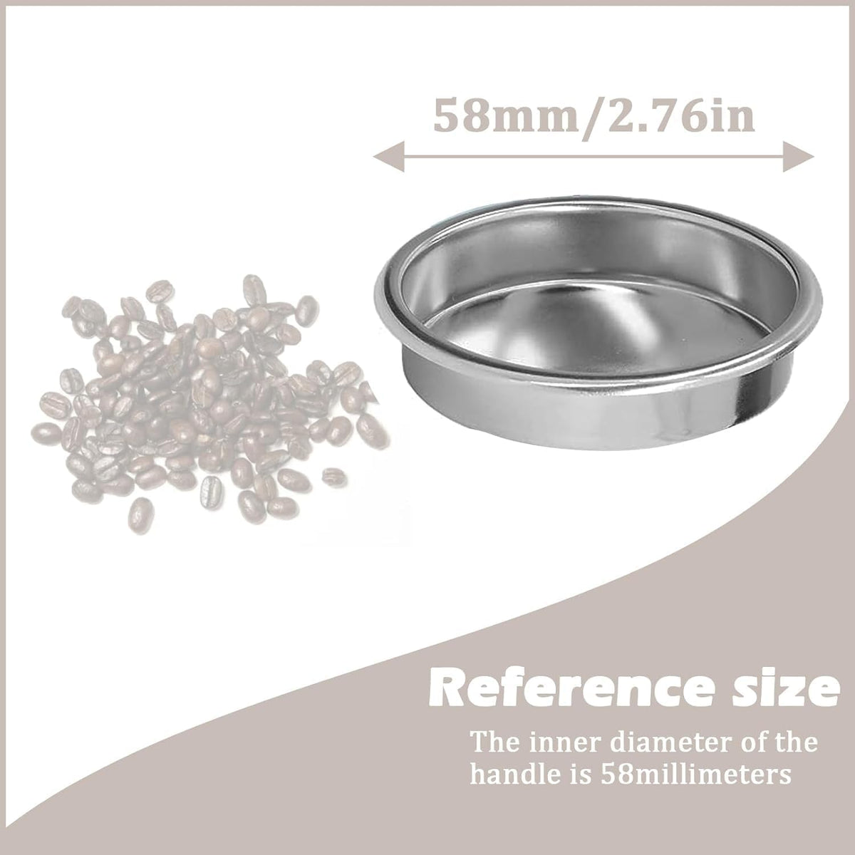 58mm Backflush Inser, Stainless Steel Back Flush Blind Filter Basket 1pcs | 58mm blind basket , Backflush Filter Espresso for Breville Gaggia Classic and other Espresso Machines Espresso Cleaning Disc