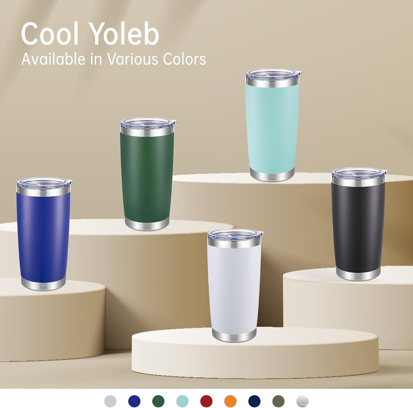 20 oz Tumblers Bulk Stainless Steel Tumbler with Lid Double Wall Vacuum Insulated Coffee Mug 20oz Powder Coated Cup for Hot and Cold Drinks, Black, 12 pack | Black, 20oz Insulated Coffee Mug, Double Wall Vacuum, Powder Coated Cup, for Hot and Cold Drinks