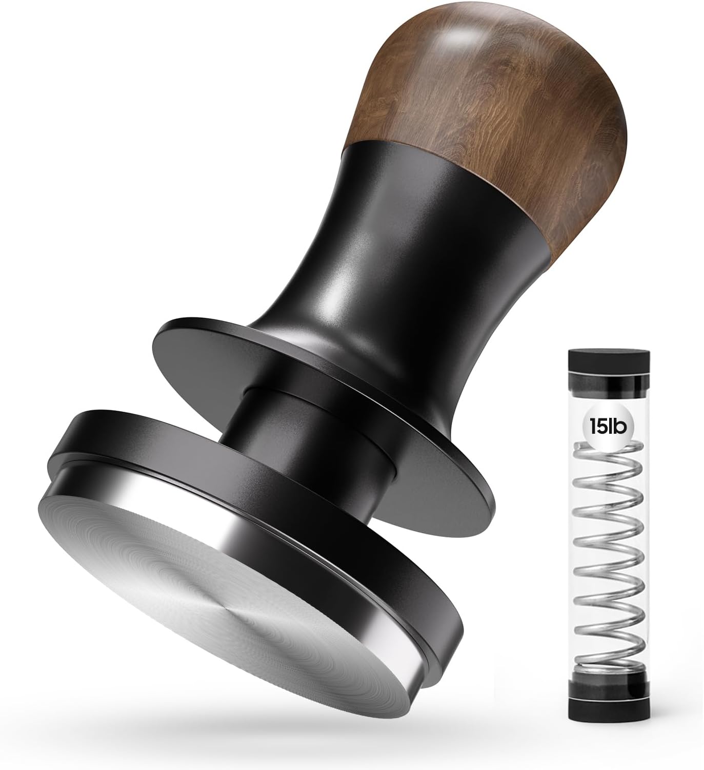 MHW-3BOMBER Espresso Tamper 53.35mm with Sound Feedback Calibrated 54mm Coffee Tamper 30lbs Tamper T