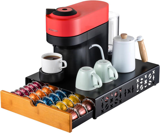 Flagship for Nespresso Pod Holder Coffee Pod Organizer for Vertuo Pod Storage Morden Design Large Capacity Fits All Size