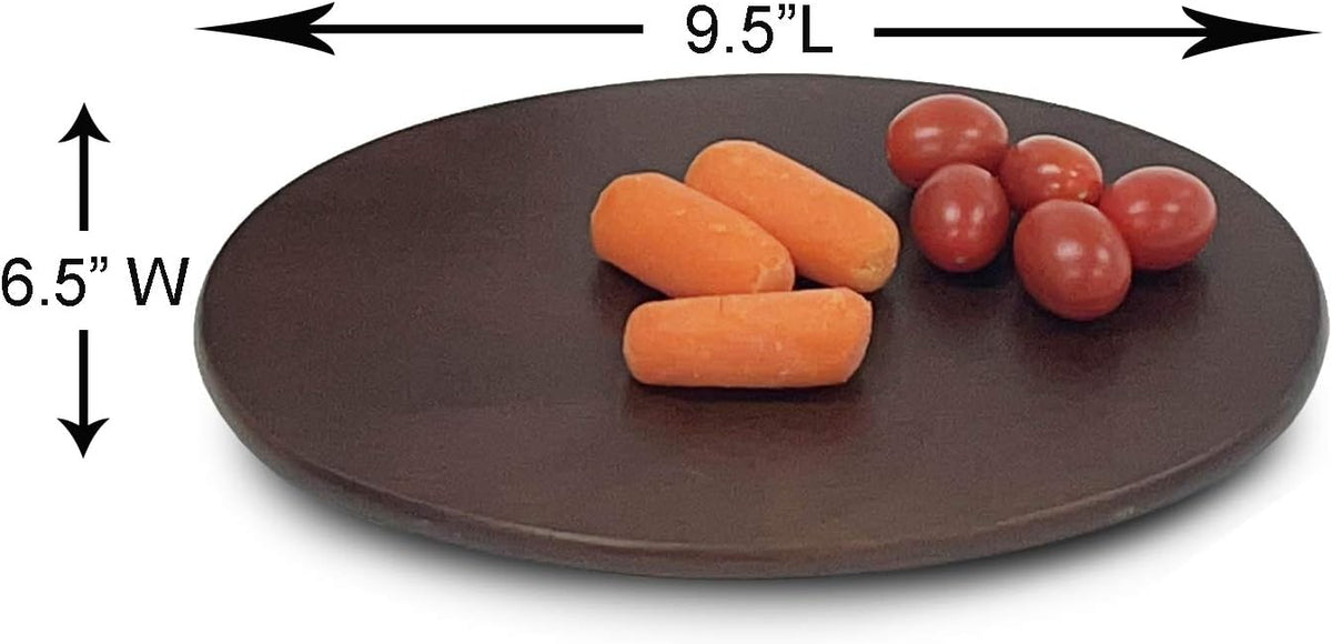 Woodard &amp; Charles Serving Boards with Stand, 7Pc Set, Walnut Stain, 10 Pack | Six Wood Serving Boards on a Display Stand; Serve Sushi, Cheese, Charcuterie, and Appetizers for Any Party or Catering Event