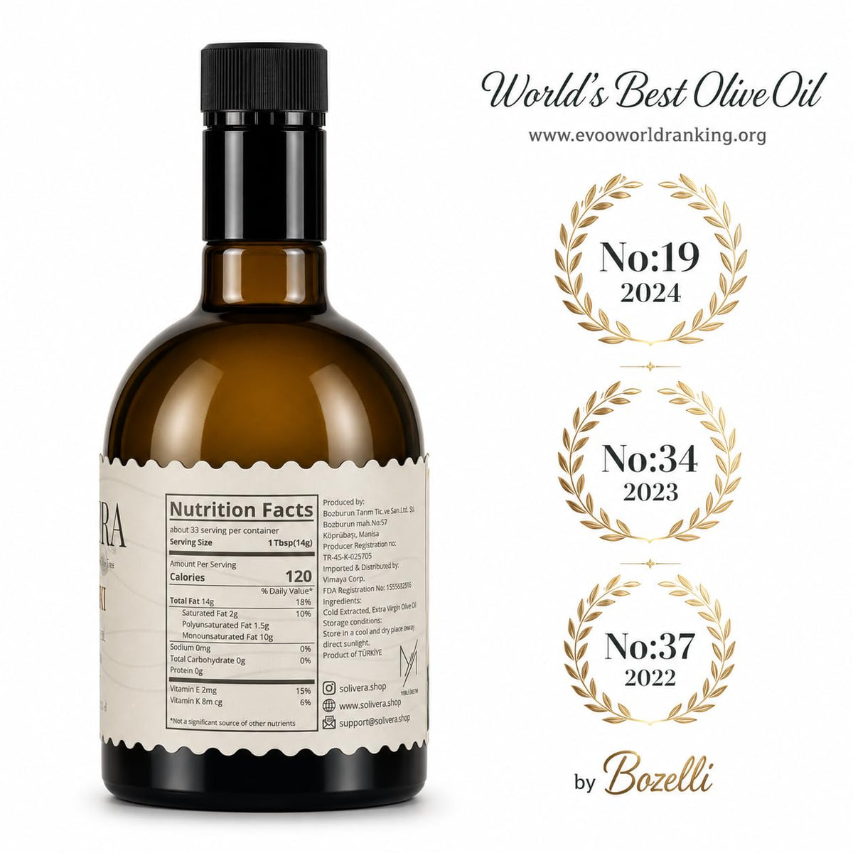 Solivera Koroneiki Extra Virgin Olive Oil Cold Pressed