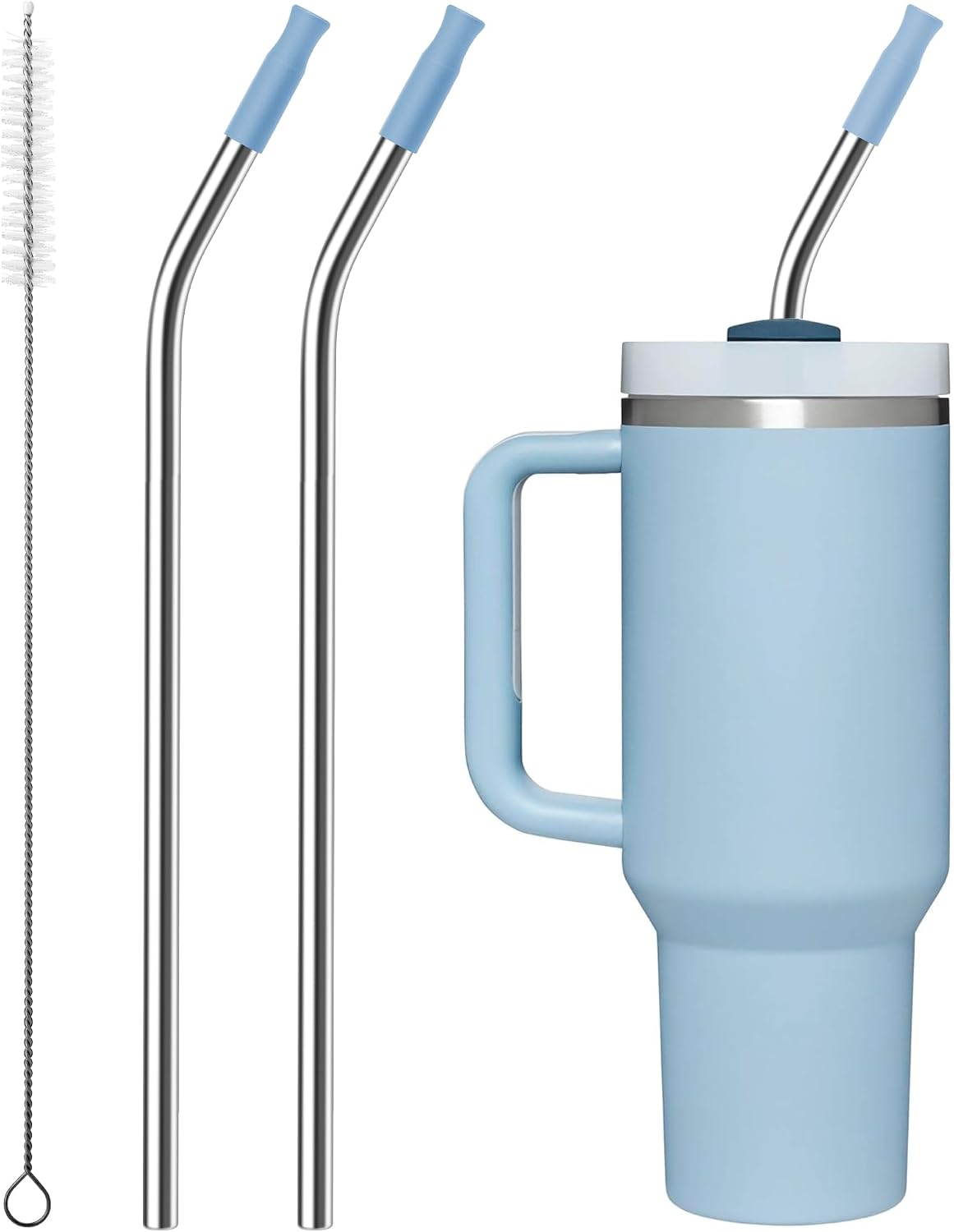 Replacement Metal Straws with Silicone Tip for 30oz Stanley Cup