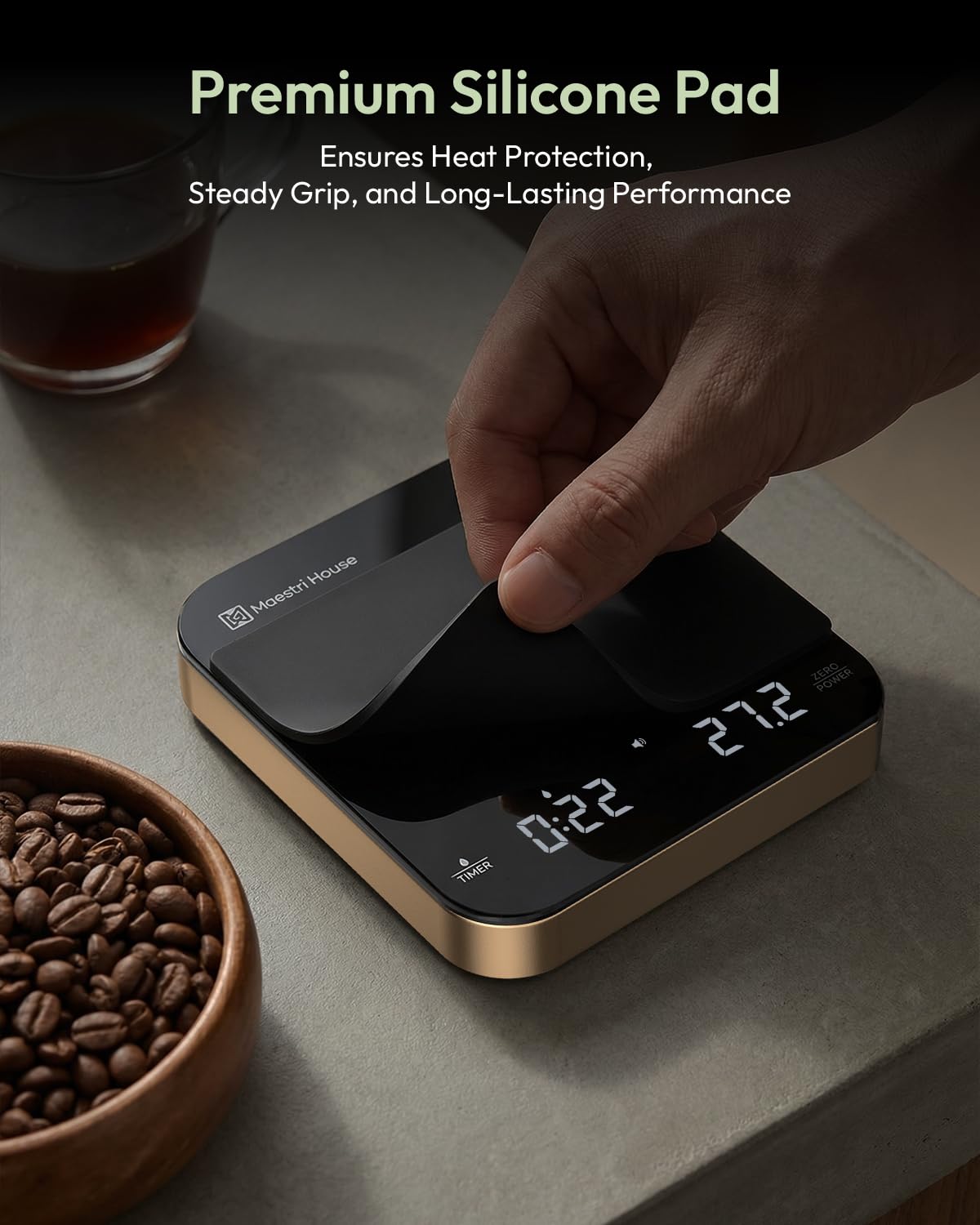 Maestri House S2 Espresso Coffee Scale with Timer 0.1g Precision Shot Scale