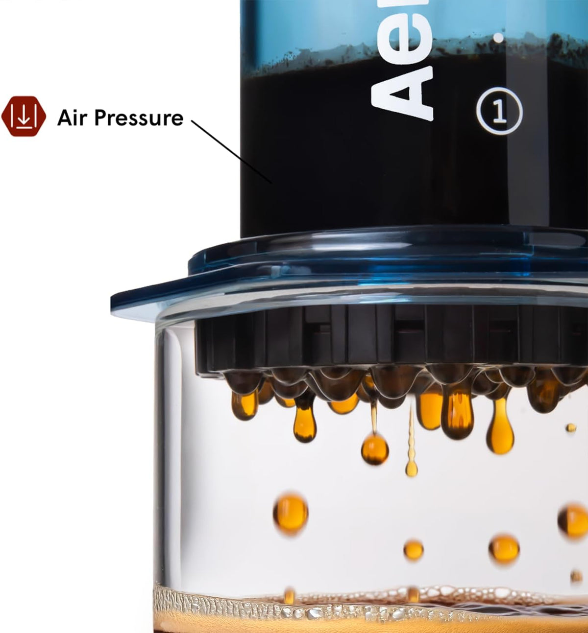 AeroPress Clear Blue Coffee Press