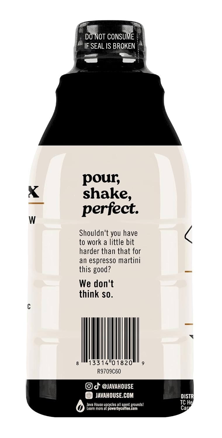 Java House Cold Brew Espresso Cocktail Mix – Premium 100% Arabica Cold Brew Concentrate – Smooth Coffee With French Vanilla Notes – 32oz Bottle (Makes 32 Cocktails)