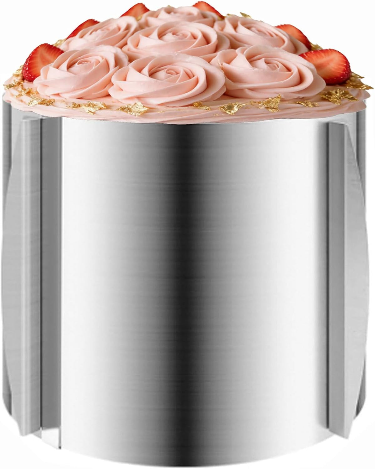 DATANYA Cake Ring Extra High 15cm - Adjustable 6 Inch to12Inch Stainless Steel Round Cake Mousse Molds Baking Ring, 5.9 Inch Deep Cake Mold with Precise Scaling