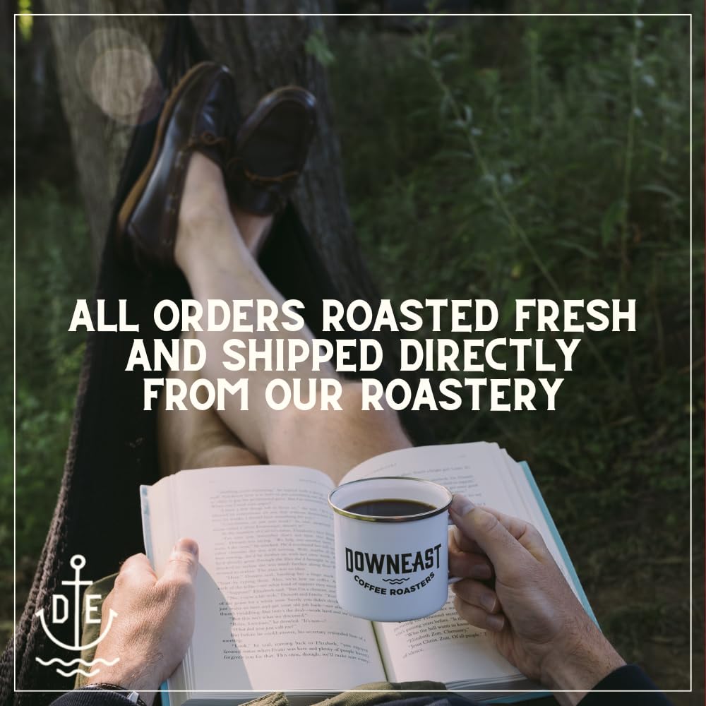 Downeast Coffee Roasters Whole Bean Coffee - 100% Colombian, Medium Roast, 100% Arabica Coffee - Dark Chocolate and Ripe Fruit Notes - Select Central and South American Highlands (2lb Bag)